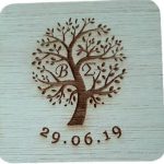 Σουβέρ Ξύλινο 9Χ9cm xαρακτό