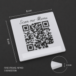 Εκτύπωση σε Plexiglas λευκό 8×8cm πάχος 3mm (με εκτύπωση QR code ή οτιδήποτε επιθυμείτε)